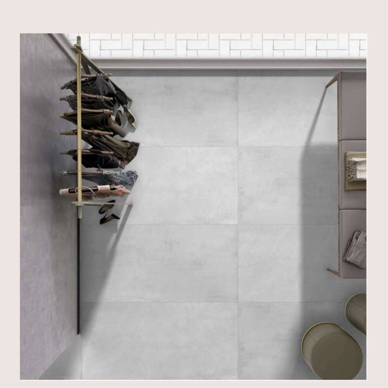 Gạch khổ lớn cao cấp nhập khẩu Ấn Độ men matt KT 600x1200mm Concrete Bianco