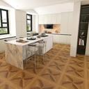 Gạch giả gỗ 600x600mm xương đá nhập khẩu mã GG6A12