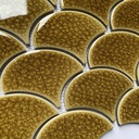 Gạch Mosaic vảy cá men rạn màu vàng SH_XFB90070