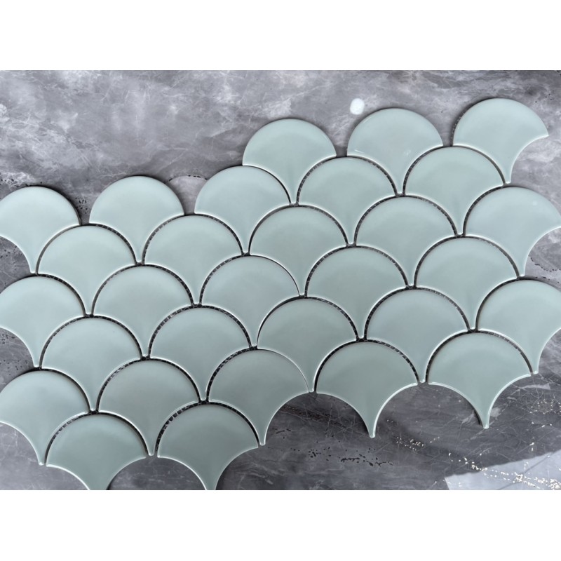 Gạch Mosaic Vảy Cá Xanh Lô Hội MHF 05