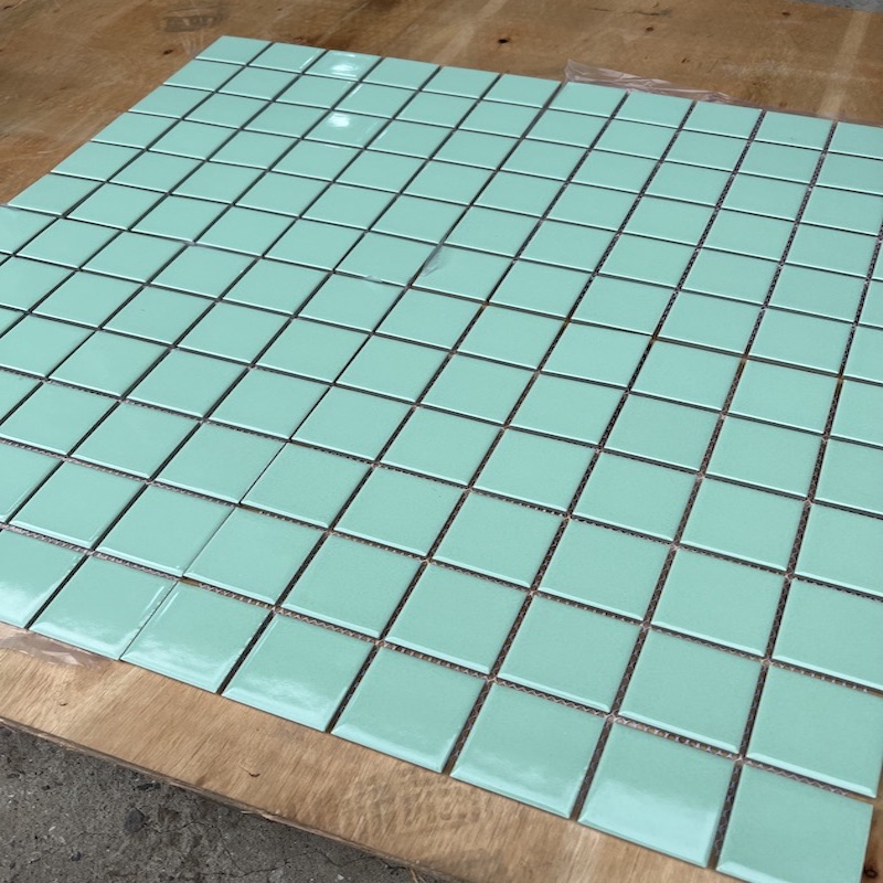 Gạch Mosaic gốm xanh 48x48mm MHG 1496