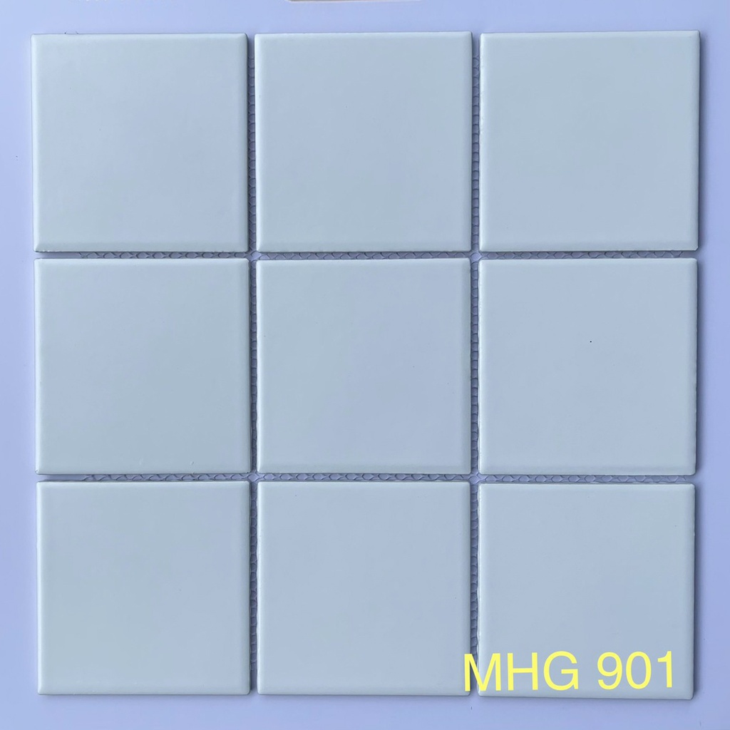 Gạch Mosaic gốm 97x97mm trắng mờ MHG 901