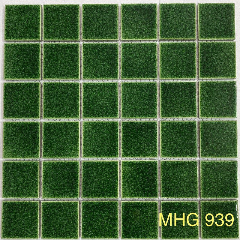 Gạch Mosaic gốm xanh viên 48x48mm mã MHG 939