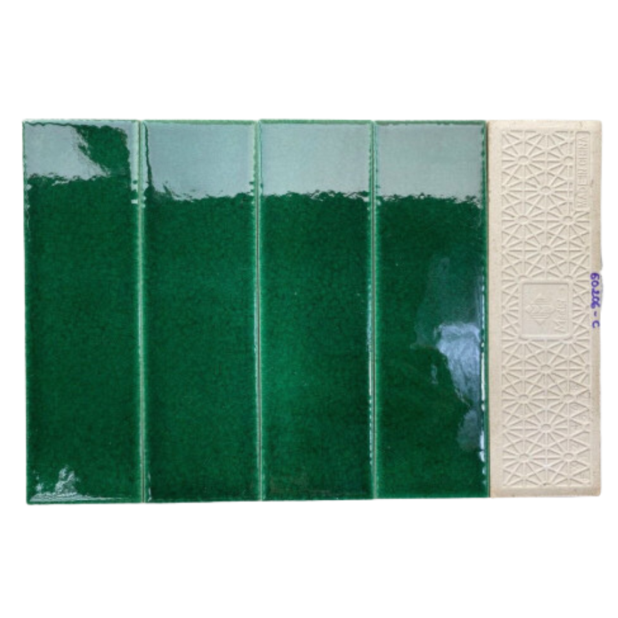 Gạch gốm men rạn KT 60x200mm xanh lá đậm MBL60206-C