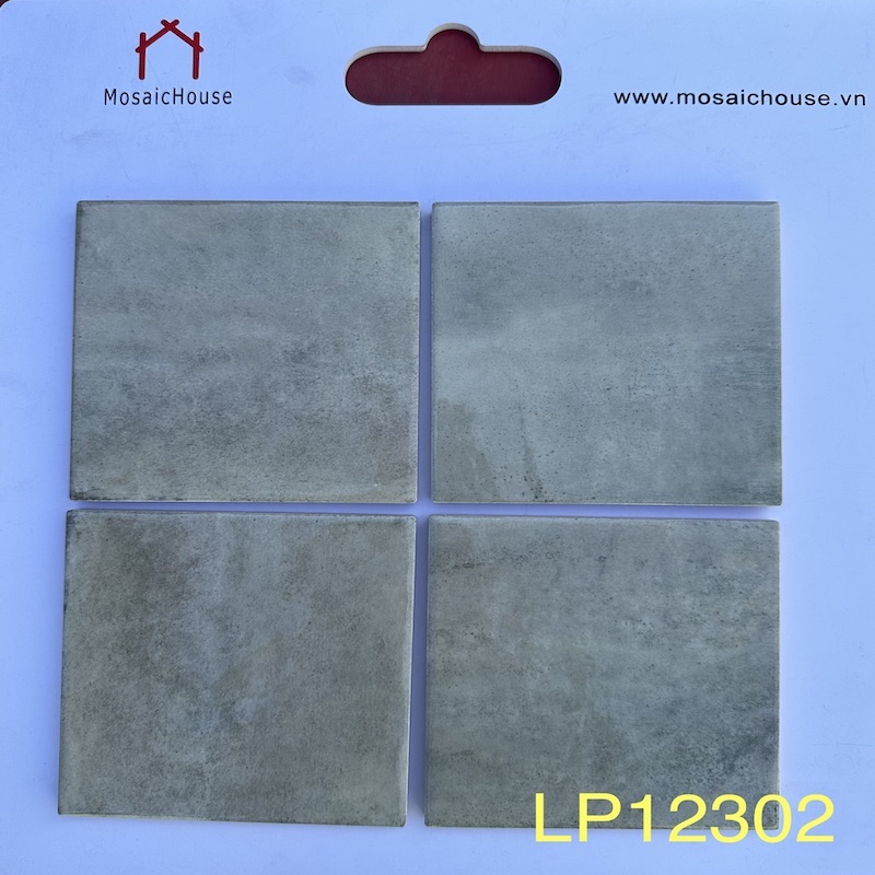 Gạch thẻ gợn sóng xám 123x123mm LP12302