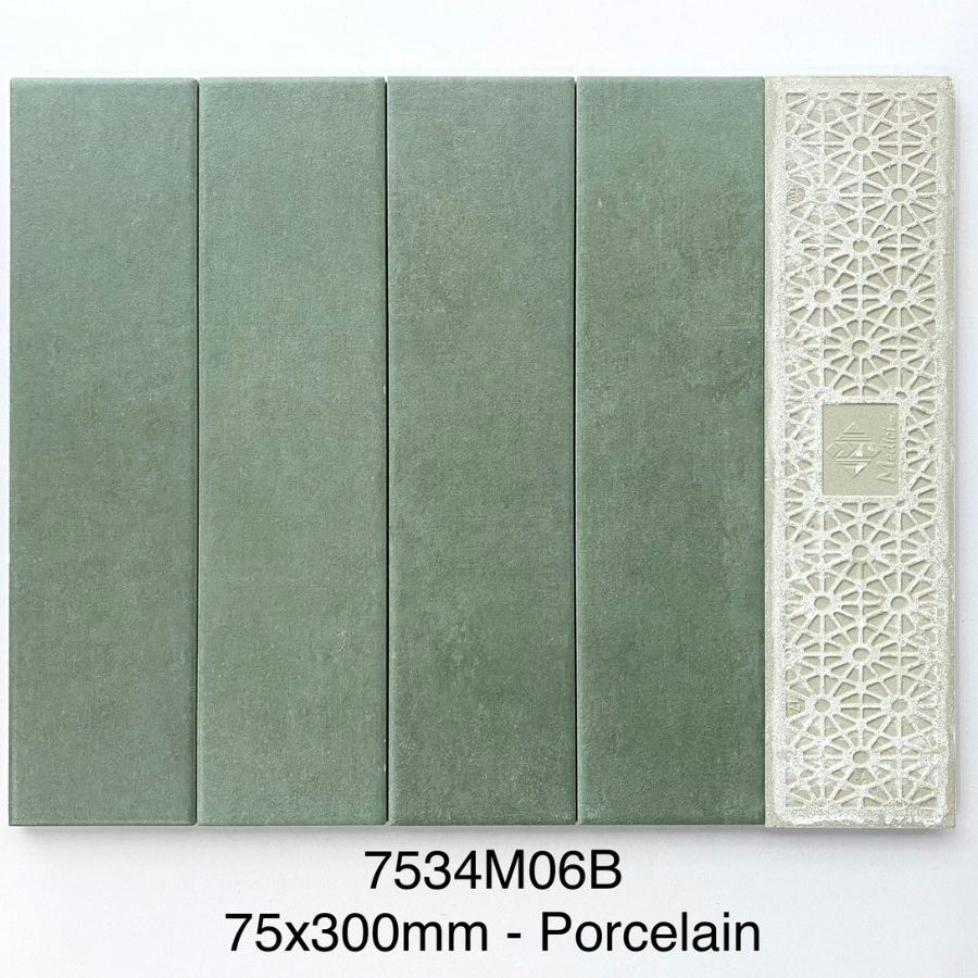 Gạch thẻ porcelain 75x300mm mã MD7534M06B