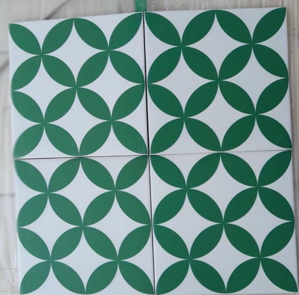 Gạch bông Trung Quốc, men mờ xương porcelain, KT 200x200mm, LZ22 (1 hộp/25 viên/1m2)