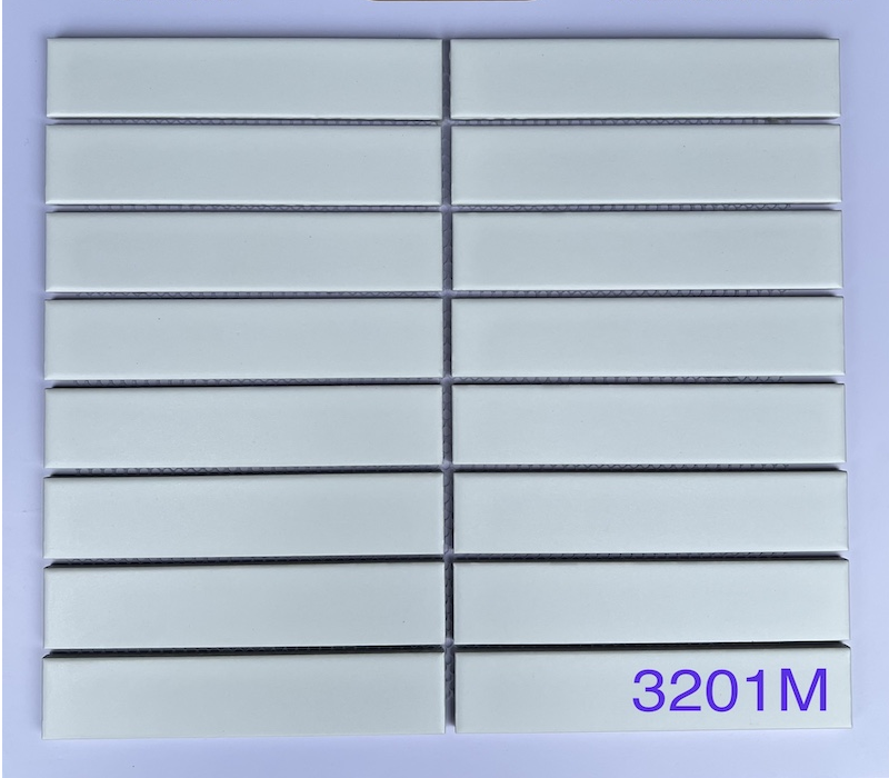 Gạch Mosaic Que Đũa Màu Trắng 32x145mm