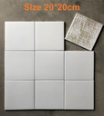 Gạch Bông 200x200 Men Matt Màu Trắng DC90