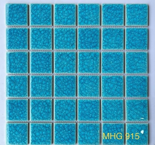 [MHG 915] Gạch Mosaic gốm men rạn xanh viên 48x48mm mã MHG 915