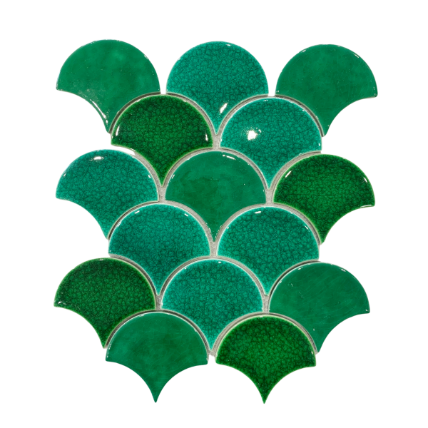 Gạch vảy cá men rạn mix màu EMIX070821