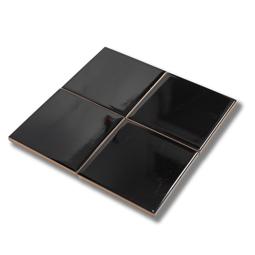 Gạch thẻ đen bóng phẳng 100x100mm M1107