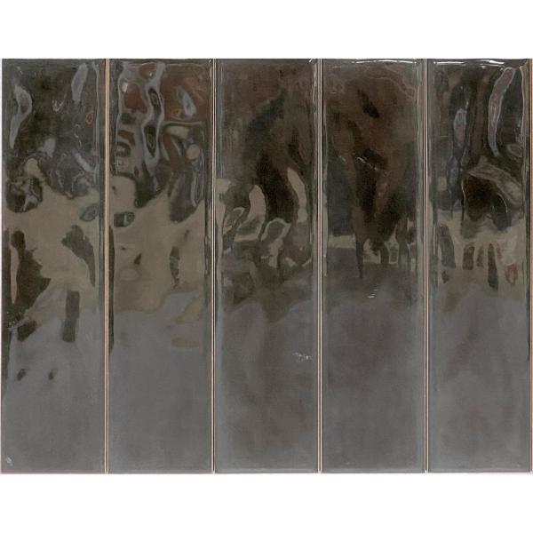 Gạch thẻ đen bóng lượn mặt 75x300mm M7532P7