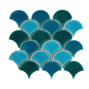 Gạch Mosaic vảy cá men rạn mix màu MHF 9002