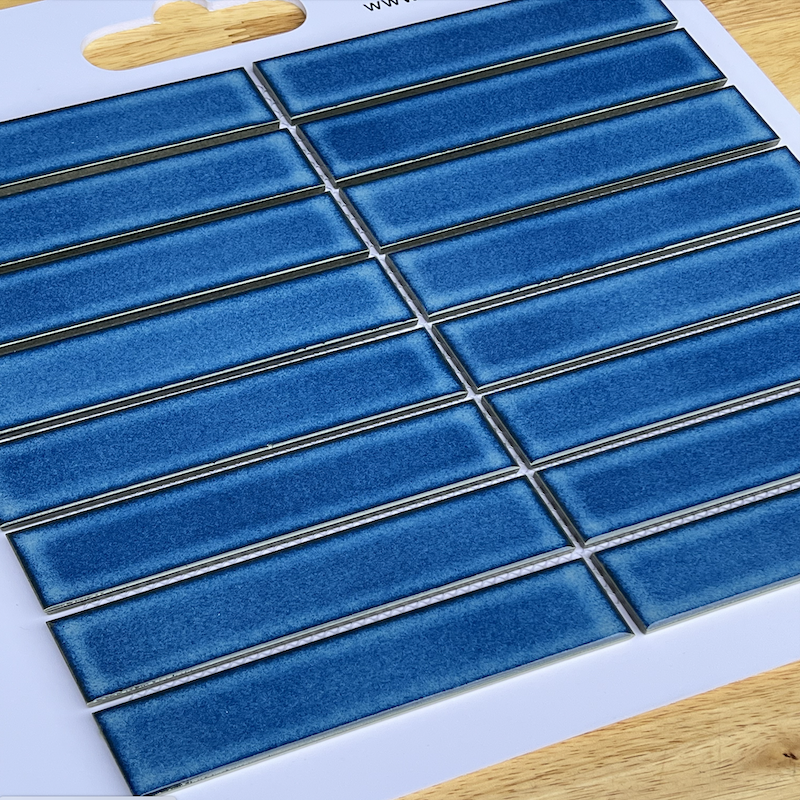 Gạch Mosaic 32x145mm Men Rạn Xanh Dương Nhạt 311