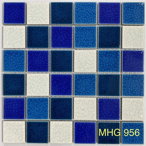 [MHG 956] Gạch mosaic gốm rạn mix viên 48x48mm mã MHG 956