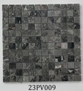 Gạch mosaic đá tự nhiên đen vân trăng 23PV009