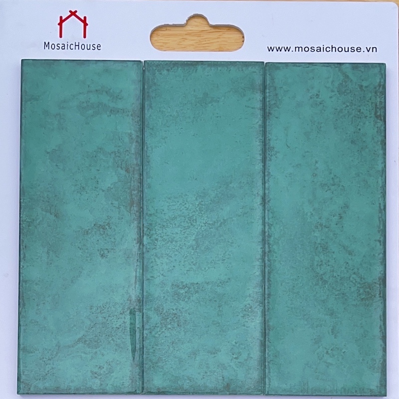 Gạch thẻ ốp tường xanh 100x300mm LS1306