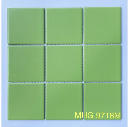 [MHG 9718M] Gạch Mosaic gốm 97x97mm xanh lá mờ MHG 9718M