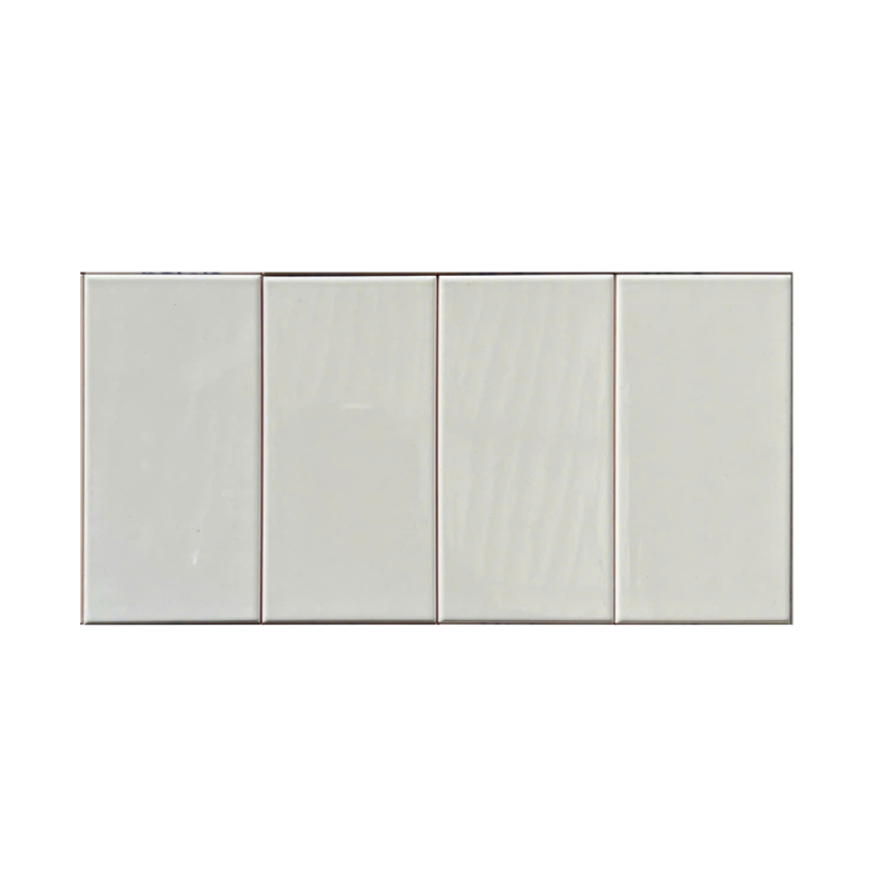 Gạch thẻ trang trí xám nhạt bóng phẳng 75x150mm UTO36G