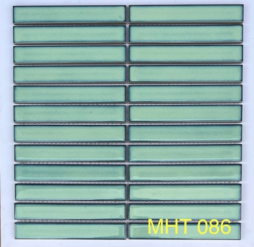 [086] Gạch Mosaic Que Đũa Màu Xanh Ngọc MHT 086