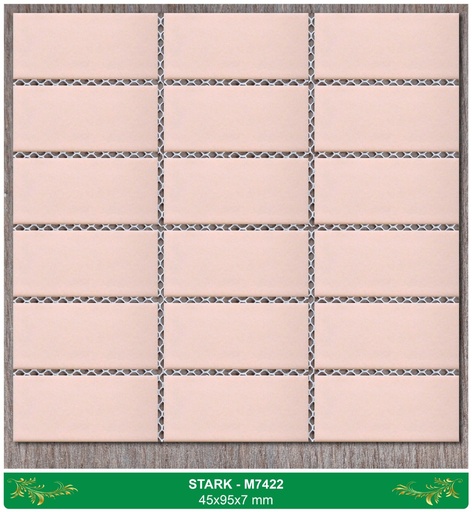 [M74422] Gạch Mosaic hồng mờ 45x95mm M74422