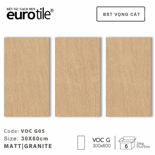 [DAISANB2B_G_13347690] Gạch ốp lát vân xi măng Eurotile BST Vọng Cát 300*600mm VOC G05