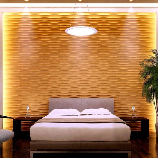 [DAISANB2B_G_12242514] Gạch 3d ốp tường trang trí chống thấm màu vàng