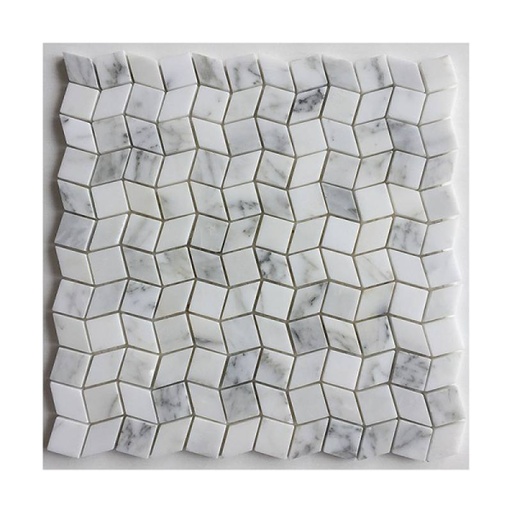 [DAISANB2B_G_20992954] Gạch mosaic đá hình thoi 283x283mm màu trắng