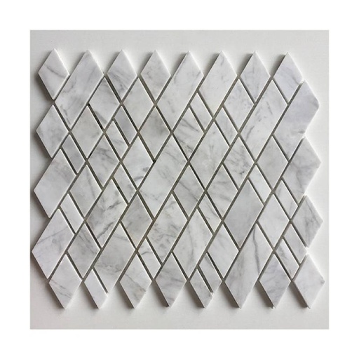 [DAISANB2B_G_36474407] Gạch mosaic đá hình thoi 265x305mm màu trắng