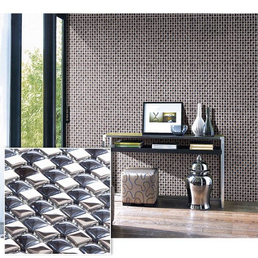 [DAISANB2B_G_96865354] Gạch mosaic gốm mix kim loại trang trí phòng tắm 300x300mm WA1503