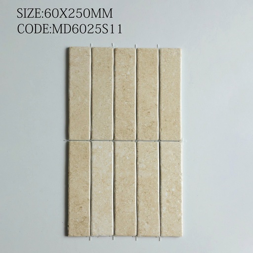 [MD6025S11] Gạch thẻ 60x250mm bề mặt vân đá nhập khẩu cao cấp MD6025S11