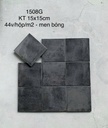 Gạch thẻ đen mờ phẳng LAN1508M KT 15x15cm