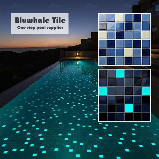 [106241059032] Gạch Bể Bơi Huỳnh Quang Xanh Dương Bluwhale 2x2