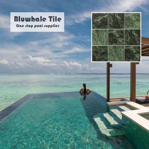 [104674914750] Gạch bể bơi xanh Sukabumi 4x4 giá nhà máy Bluwhale