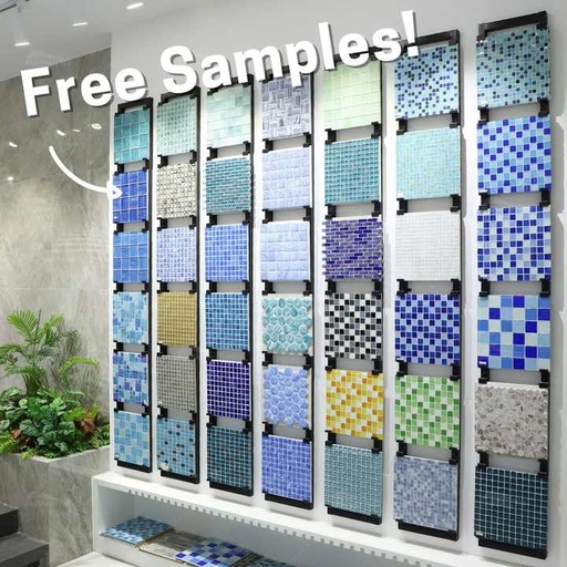 [102515962146] Mẫu miễn phí Nhà cung cấp OEM Gạch khảm kính pha lê thủy tinh óng ánh nóng chảy màu xanh lá cây xanh lam nước biển ốp tường sàn bể bơi