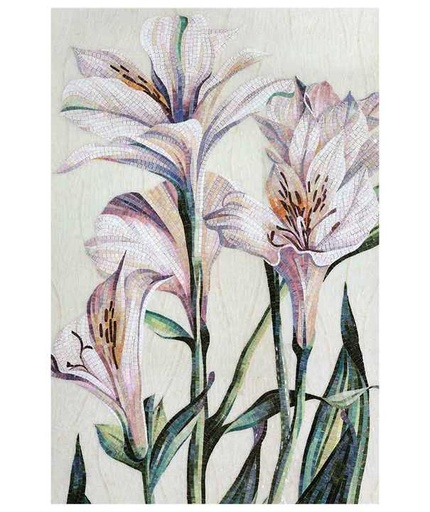 [107051524617] Tranh khảm kính hoa văn hoa trang trí nội thất phòng khách Trung Quốc tùy chỉnh