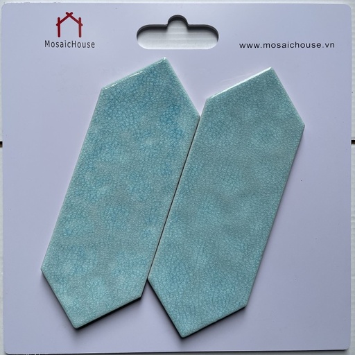[MHGD 40] Gạch Thẻ mũi tên 100x300mm màu xanh ngọc rạn MHGD 40
