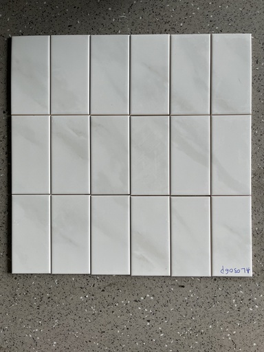 [AL0306P] Gạch thẻ Việt Nam, Trắng vân khói bóng phẳng, KT 75x150 mm, AL0306P, Loại 1 (1 hộp/ 136 viên/ 1.53m2)