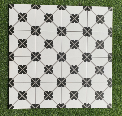 [KL-2021] Gạch Bông Trung Quốc, men mờ xương porcelain, KT 200x200, KL-2021 (1 hộp/25 viên/1m2)