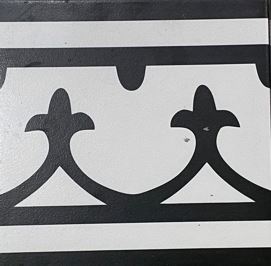 [KL2024-A] Gạch Bông Trung Quốc, men mờ xương porcelain, KT 200x200, viền KL2024-A (1 hộp/25 viên/1m2)