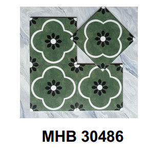 [KB003] Gạch bông Trung Quốc, men mờ xương porcelain, KT 300x300mm, KB003 (1 hộp/11 viên/1m2)