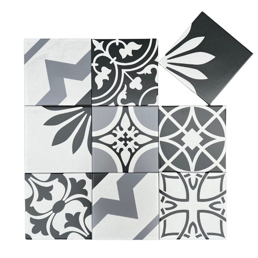 [DS20111] Gạch Bông Trung Quốc, men mờ xương porcelain, KT 200x200, DS20111 (1 hộp/25 viên/1m2)