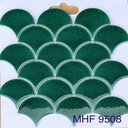 Gạch Mosaic Vảy Cá Men Rạn Xanh Đậm 9508