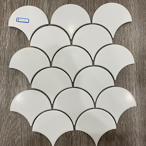 [S8519] Gạch mosaic vảy cá trắng mã S8519