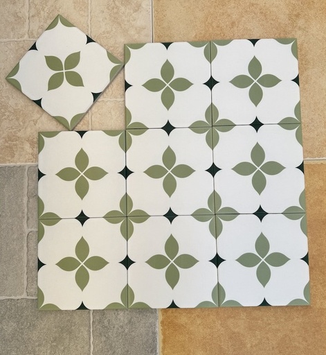 [MHB130] Gạch bông Trung Quốc, men mờ xương porcelain, KT 200x200, MHB130 (1 hộp/25 viên/1m2)