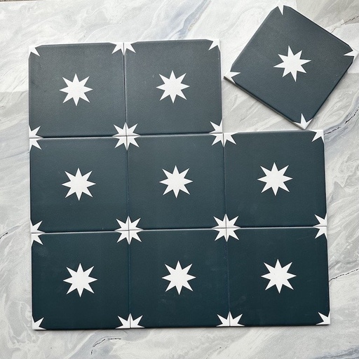 [MHB162] Gạch bông Trung Quốc, men mờ xương porcelain, KT 20x20cm, MHB162 (1 hộp/25 viên/1m2)