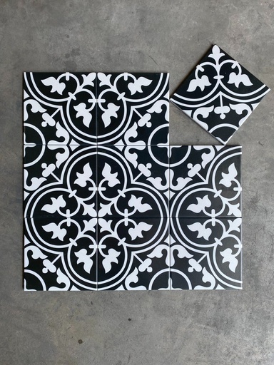 [DS2907( 1m/1hộp)] Gạch Bông KT 200x200mm mã DS2907 ( BD trắng)