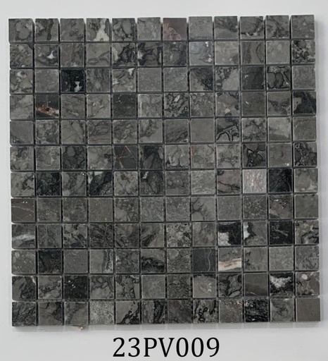 [DSH-23PV009] Gạch mosaic đá tự nhiên đen vân trăng 23PV009