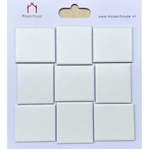 [MHT99] Gạch Mosaic Gốm Vuông Màu Trắng MHT99